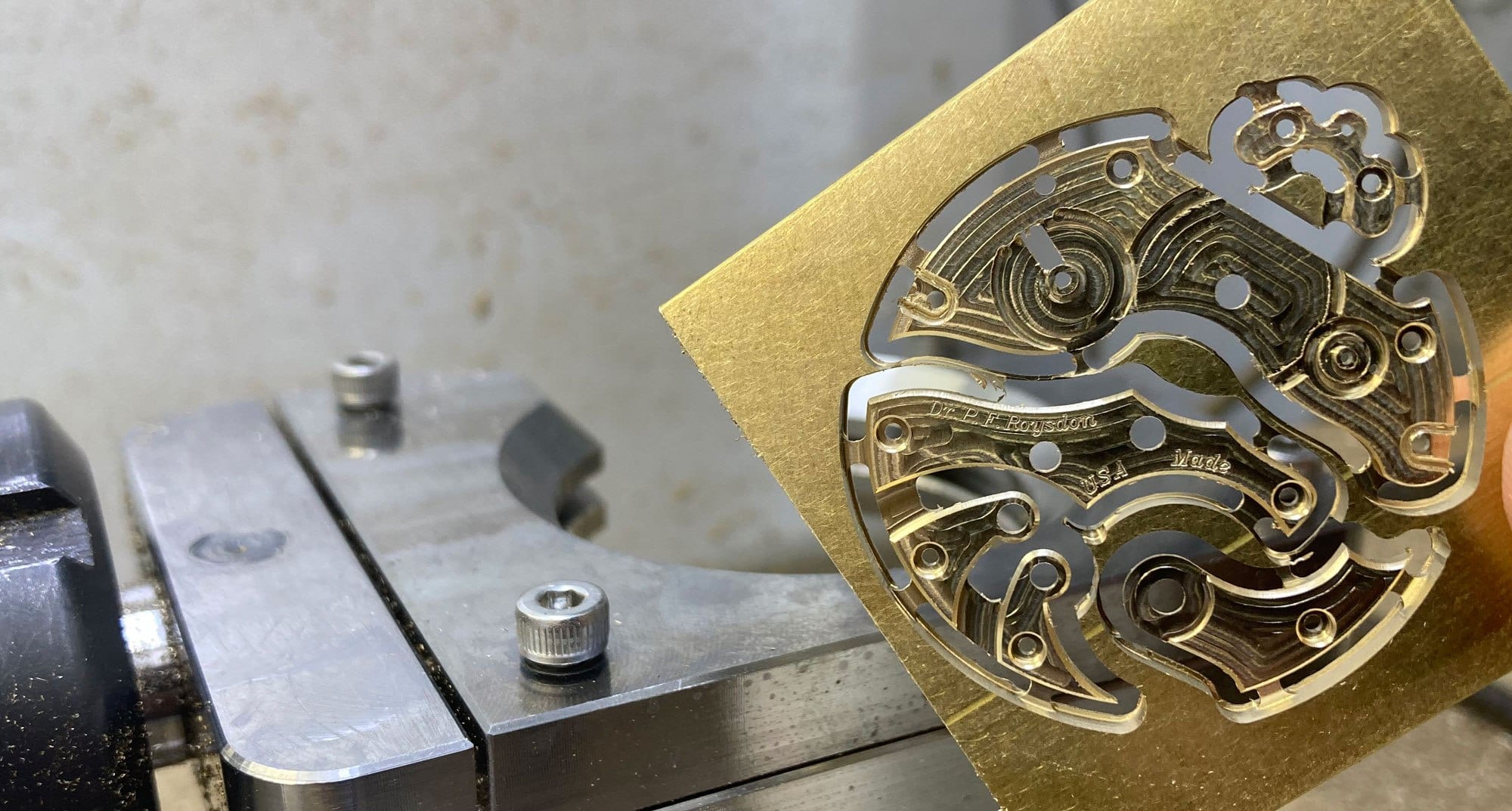 Watch component machining